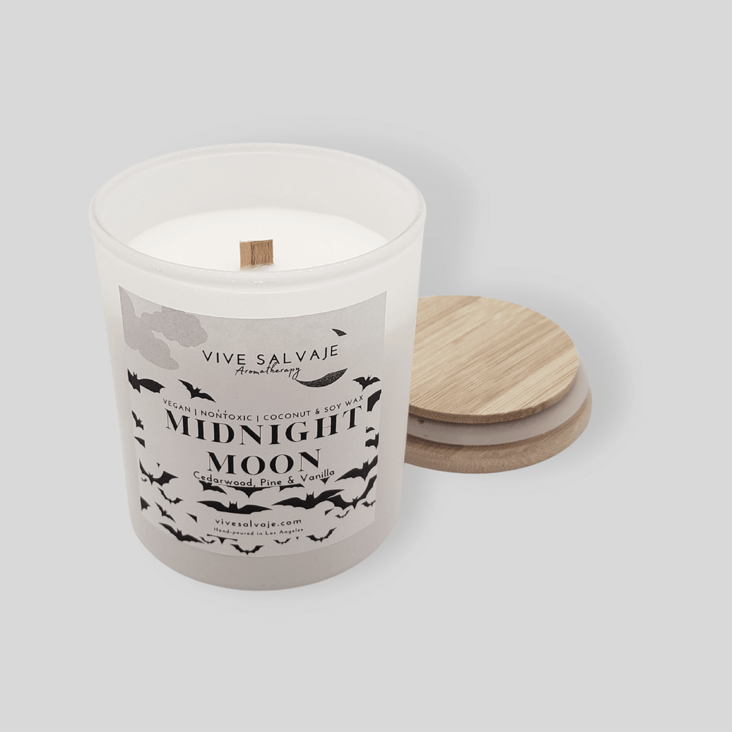 Midnight Moon Wooden Wick Candle