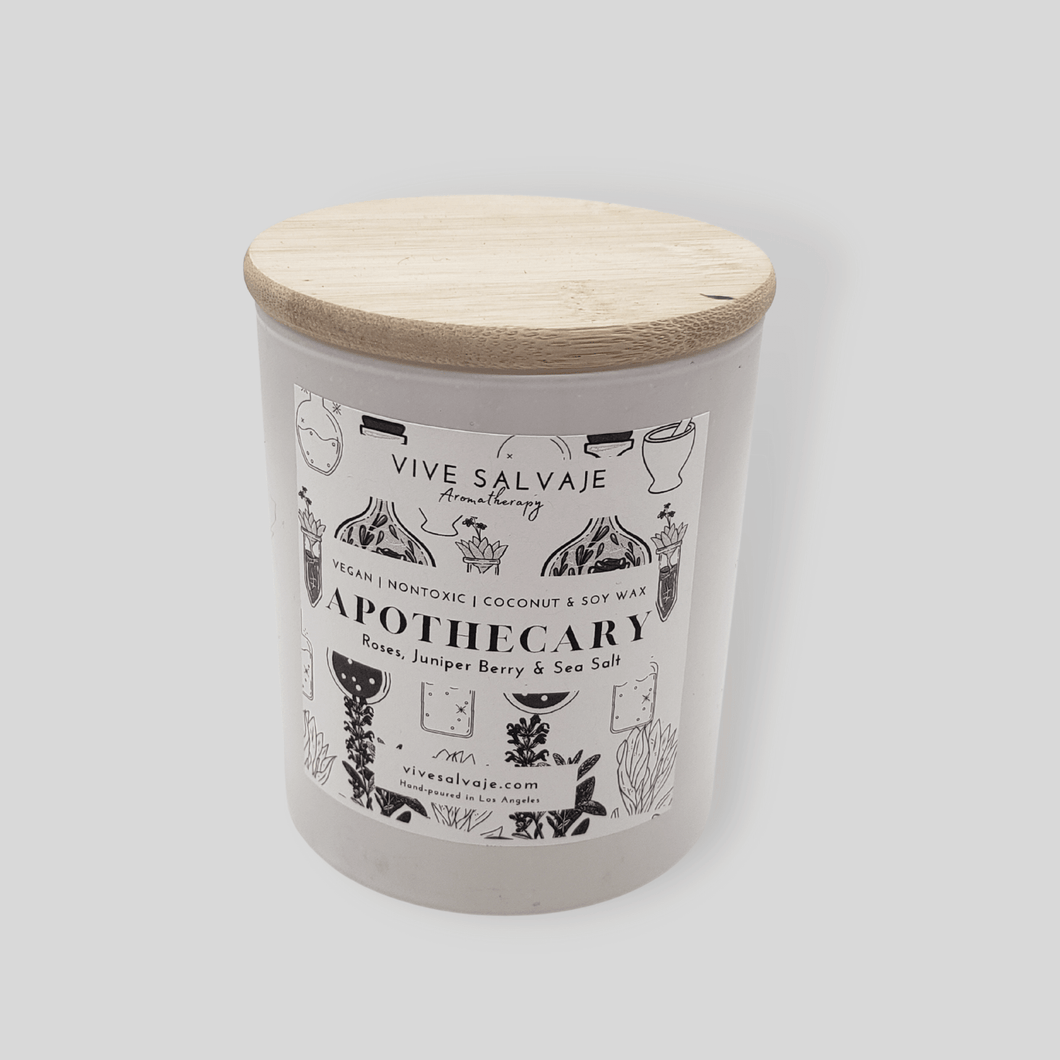 Apothecary Wooden Wick Candle