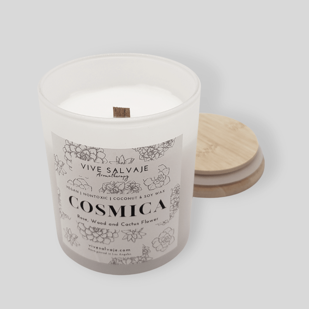 Cosmica Wooden Wick Candle